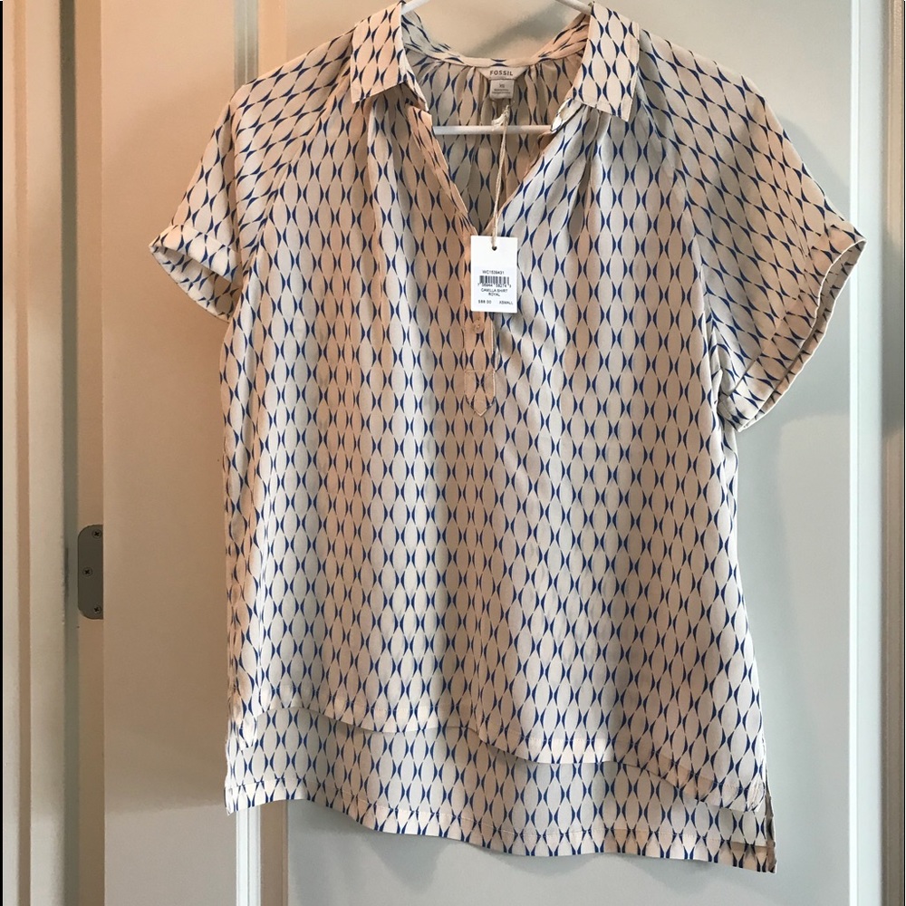 Camilla shirt Royal, Fossil, XS